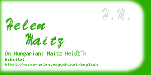 helen maitz business card